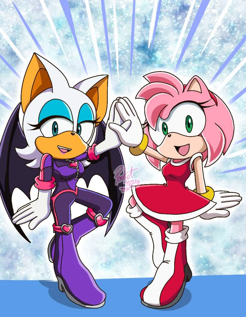 Amy And Rouge In Sonic Prime Sonic X Sonic The Hedgehog Amino 