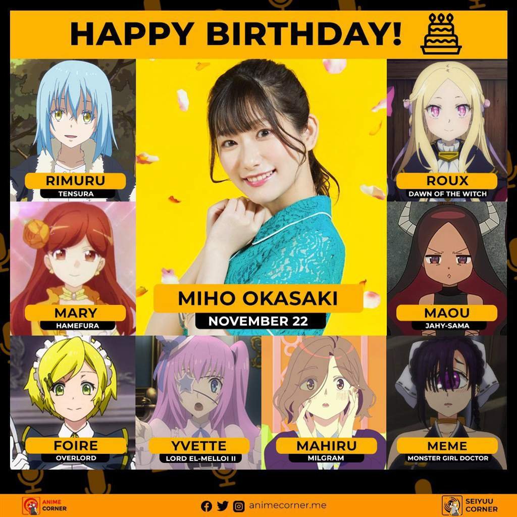 Happy birthday Miho Okasaki TypeMoon Amino