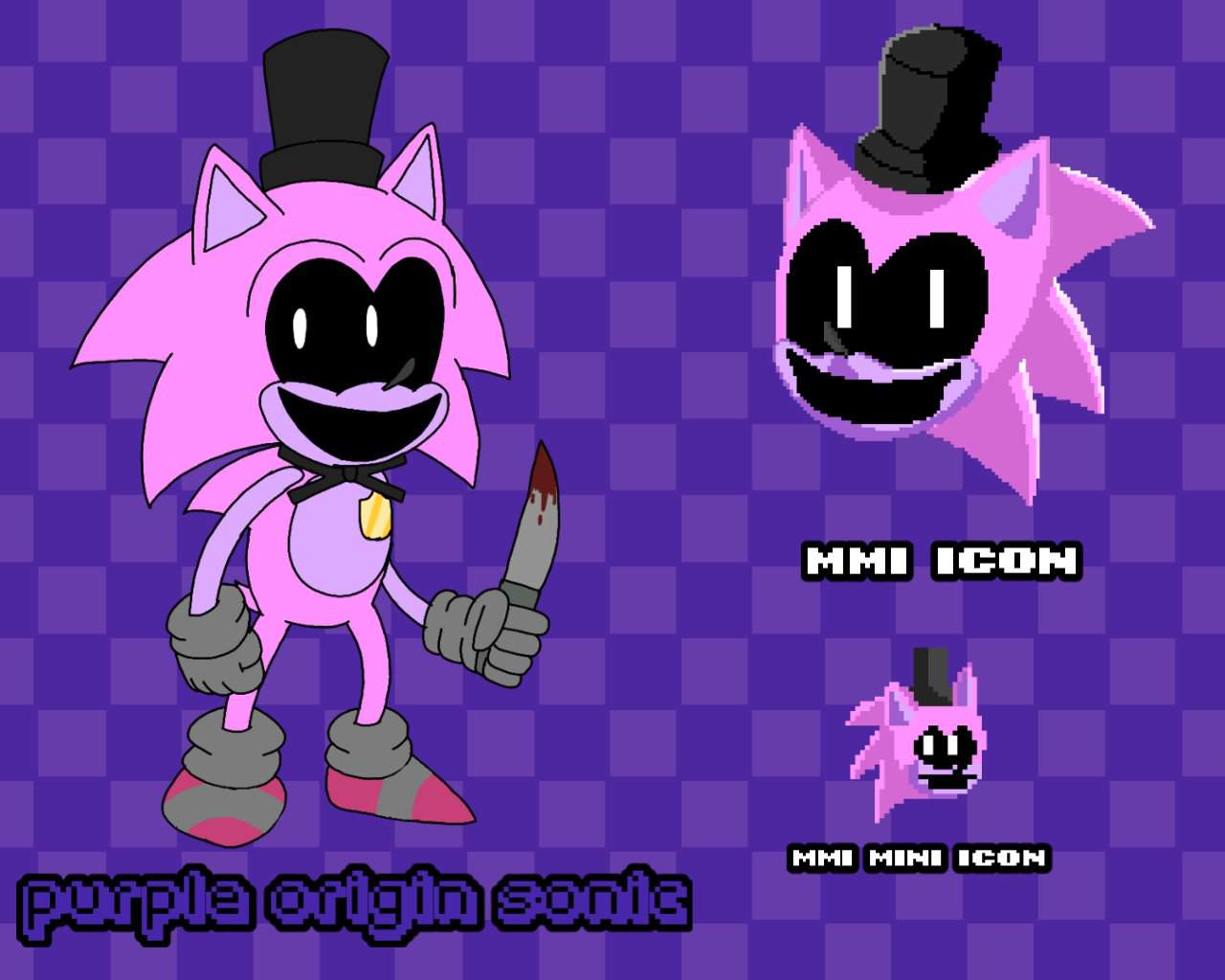 Fnas Fan Made Characterpurple Origin Sonic Pose Team Cyantix