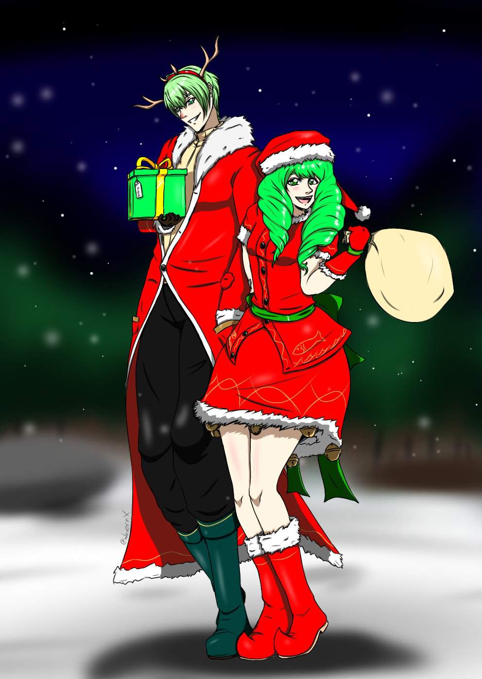 Carps In The Coldchristmas Byleth And Flayn 2022 Redraw Fire Emblem