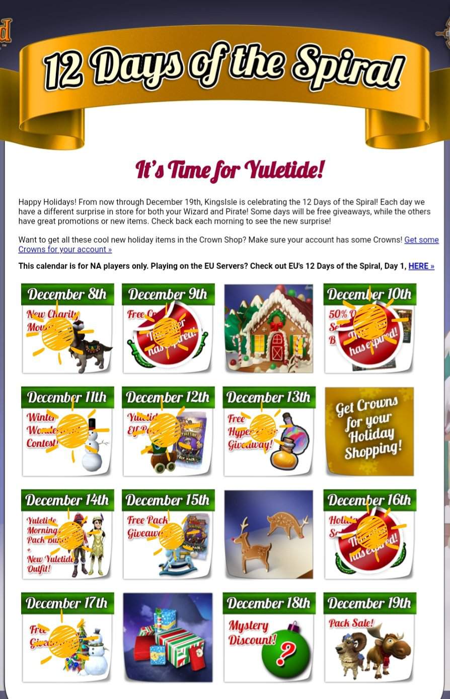 12 days of the Spiral started! Make sure get free reward Wizard101 Amino