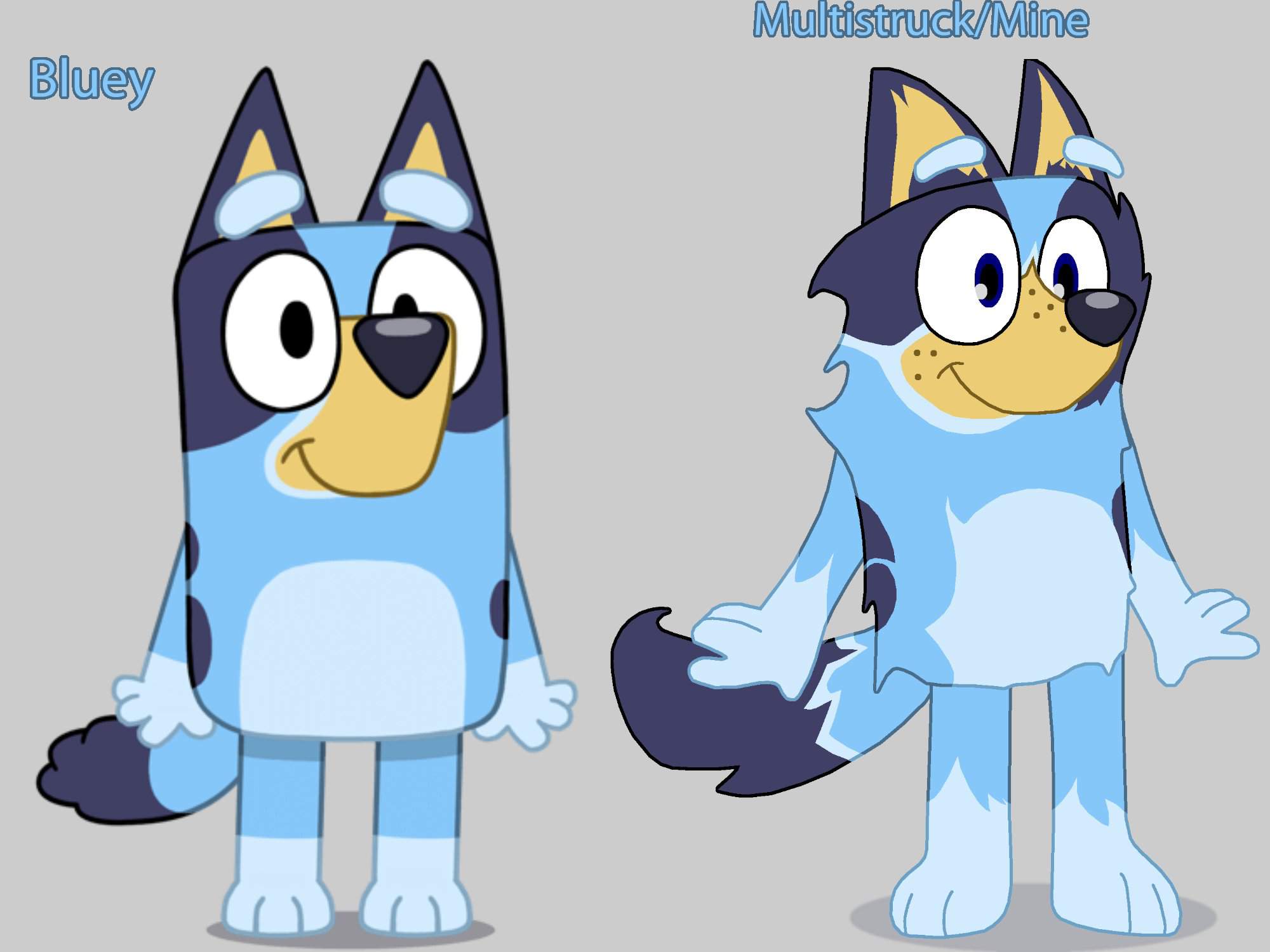 Made Bluey In My Art Style (never Drew Animals Before) 