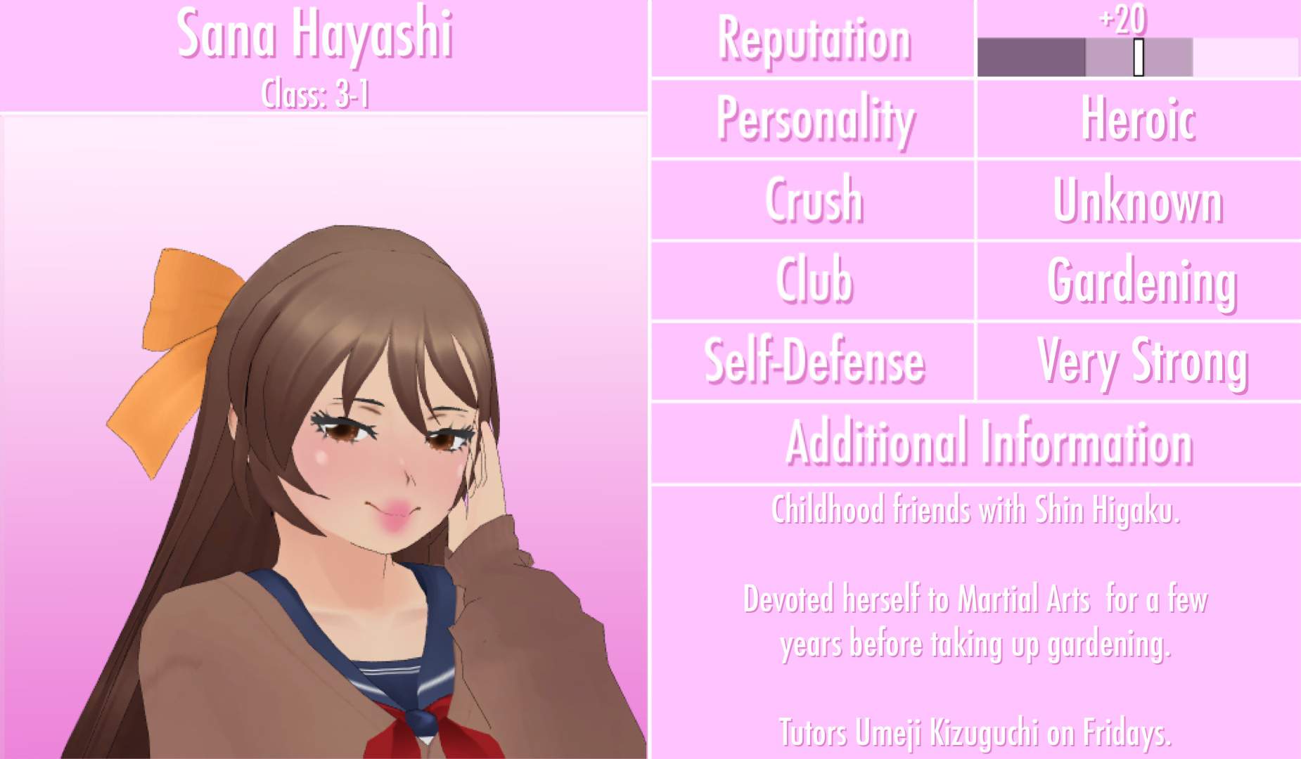 Sana Hayashi Wiki Yandere Simulator Amino