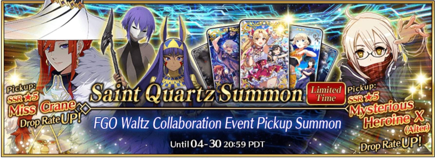 FGO Waltz collab Summon banner 2 crane edition Fate Grand Order Amino