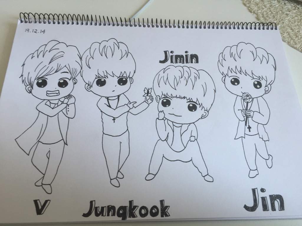 Bts Cartoon Drawing