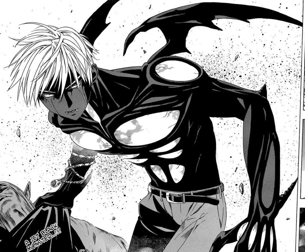 Apparently in the manga Tskune gets a crazy vampire form which partially ta...