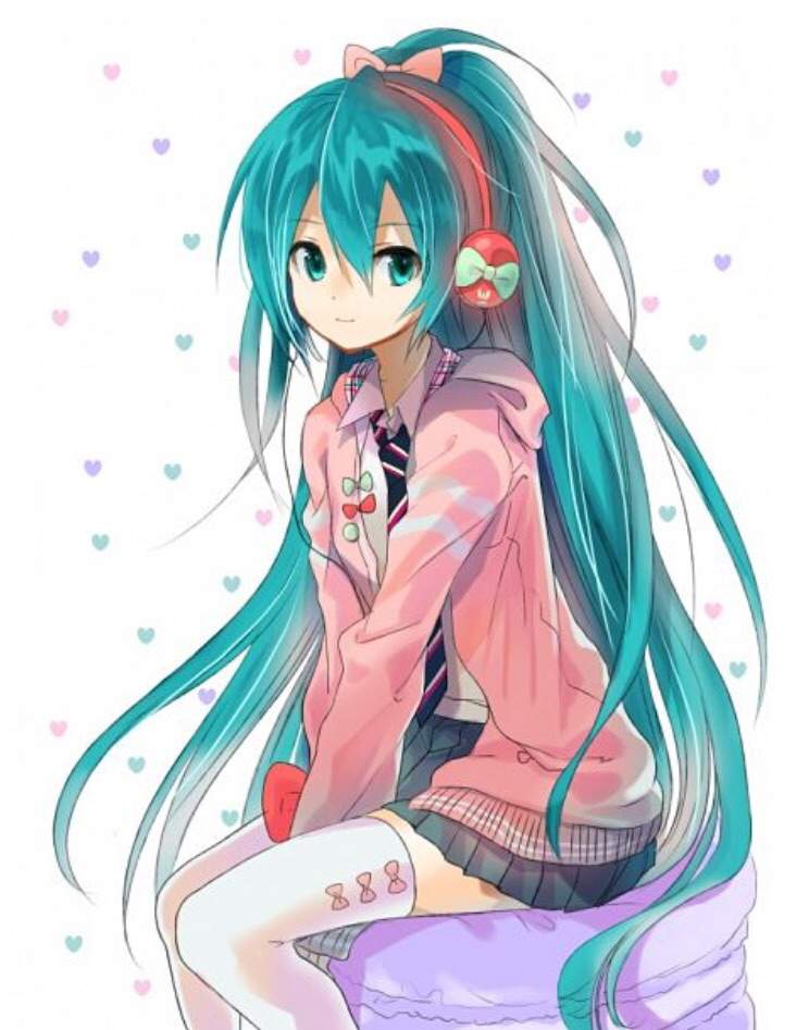 hatsune miku ribbon heart