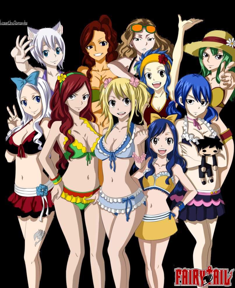 Female Characters of Fairy Tail.