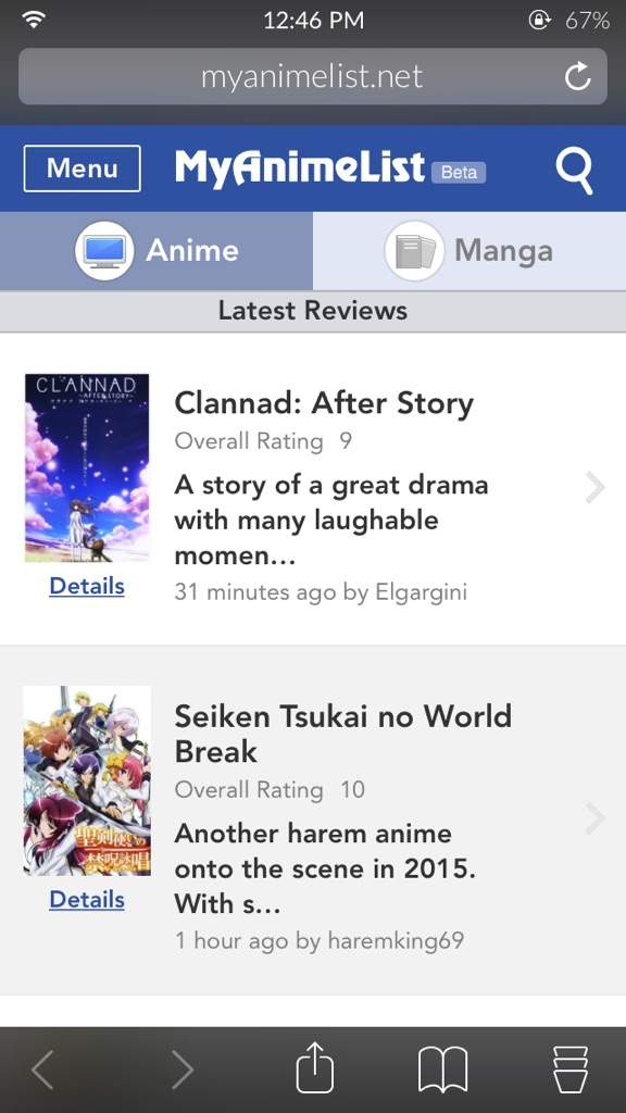 New Myanimelist Mobile Anime Amino