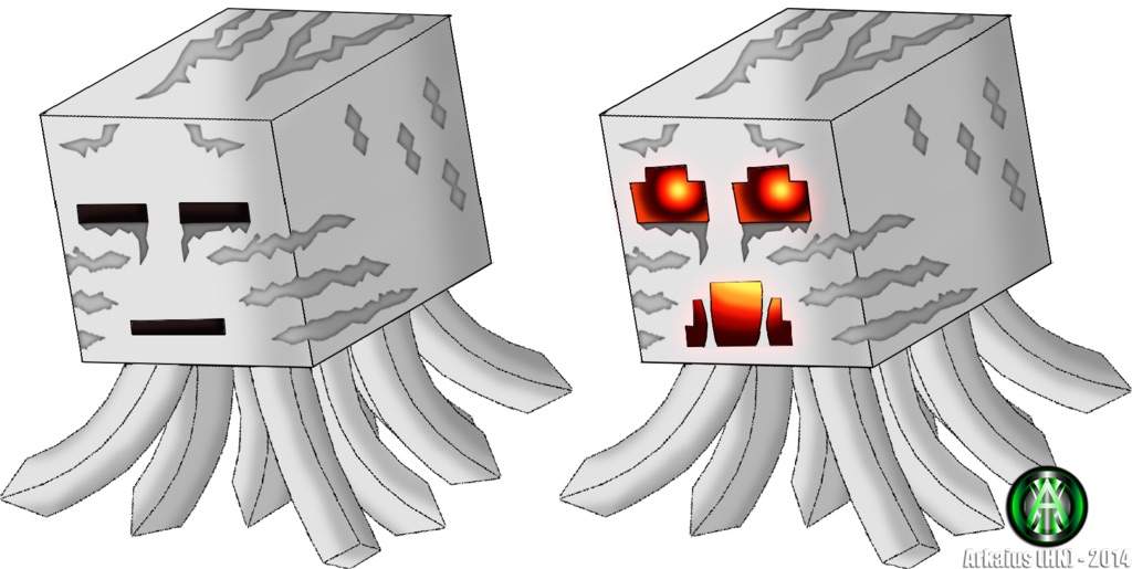 Ghast are large mobs that float in the air and shoot fireballs out of their...