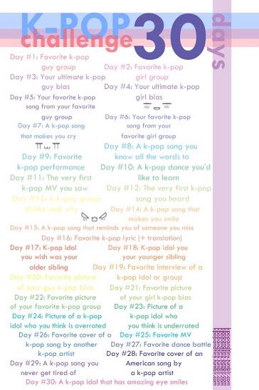 30 day kpop challenge!!!! Day 1 | K-Pop Amino