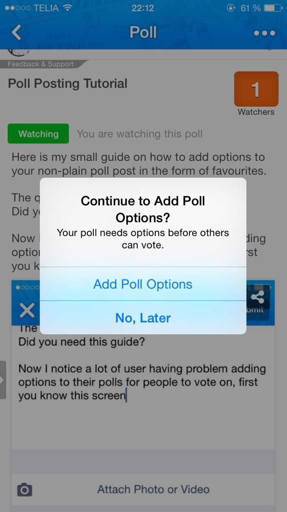 How to make a poll on amino