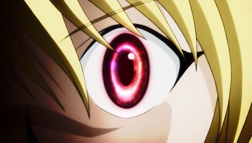 In anime, characters with powers in their eyes are not uncommon. 