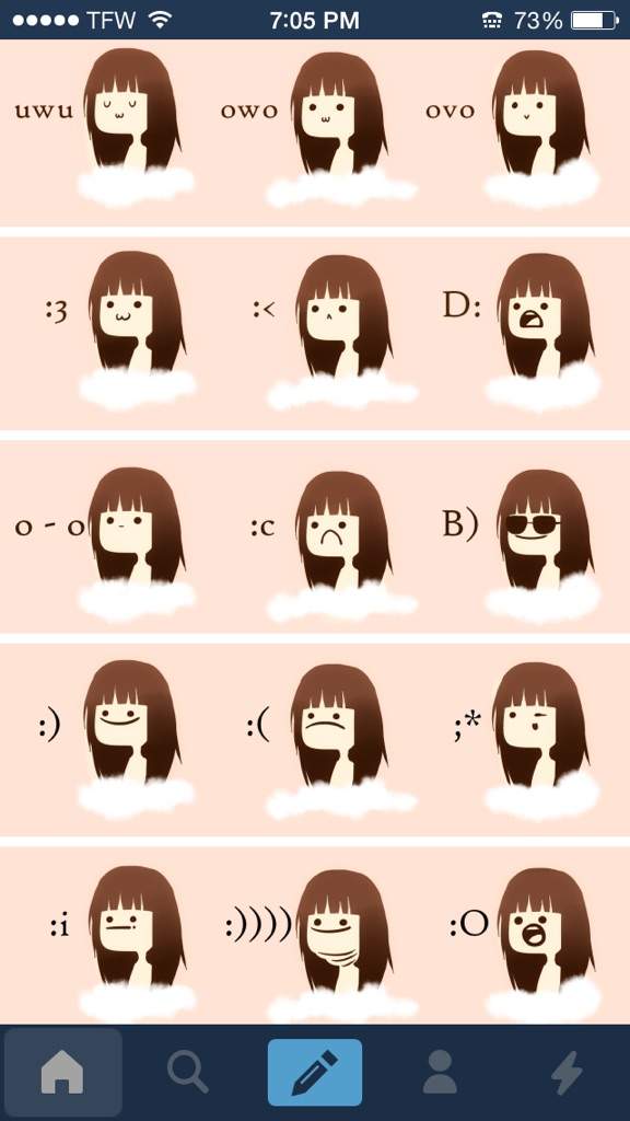 The text faces in anime form xD | Anime Amino