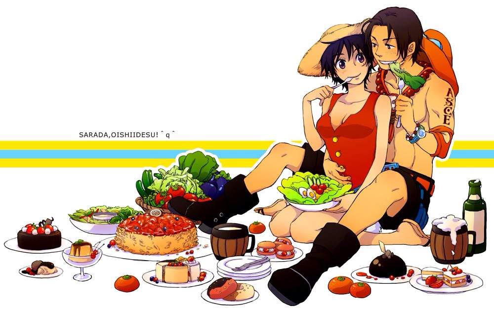 Female luffy and ace.