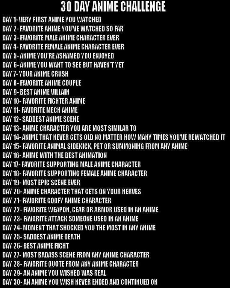 Day 2 Of 30 Day Anime Challenge W Anime Amino