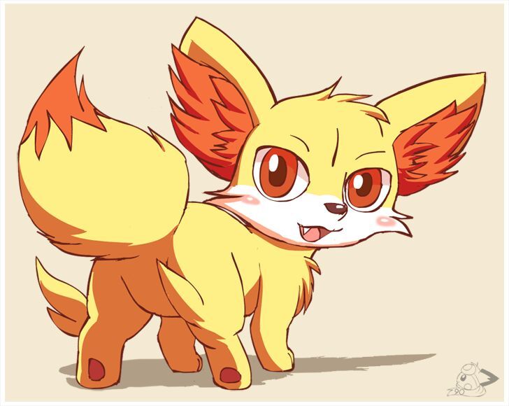 Fennekin is a quadruped, fox-like Pokémon. 