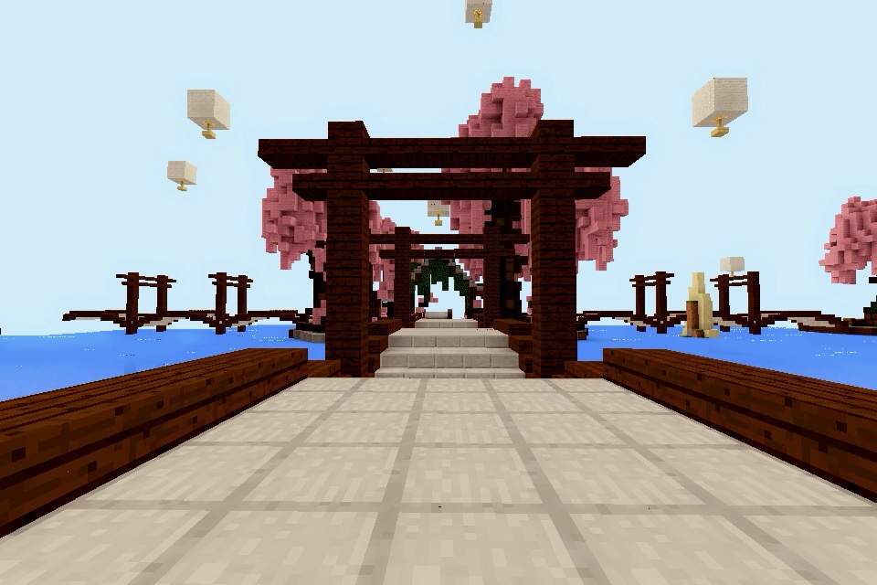 Minecraft PE: Build #8 Cherry Blossom Park | Minecraft Amino