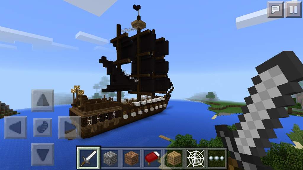 how to build the black pearl in minecraft
