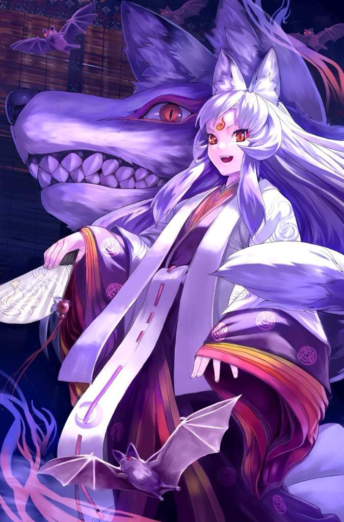 japanese 9 tailed fox spirit