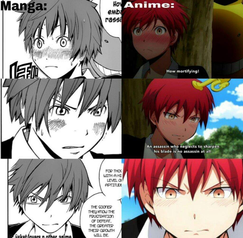 Karma Akabane Blushing 😳 | Anime Amino