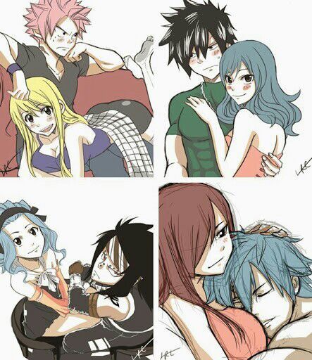 Nalu, Gale, Jerza, Gruvia | Anime Amino