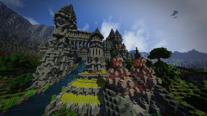 Amazing Mountain Keep Build | Minecraft Amino