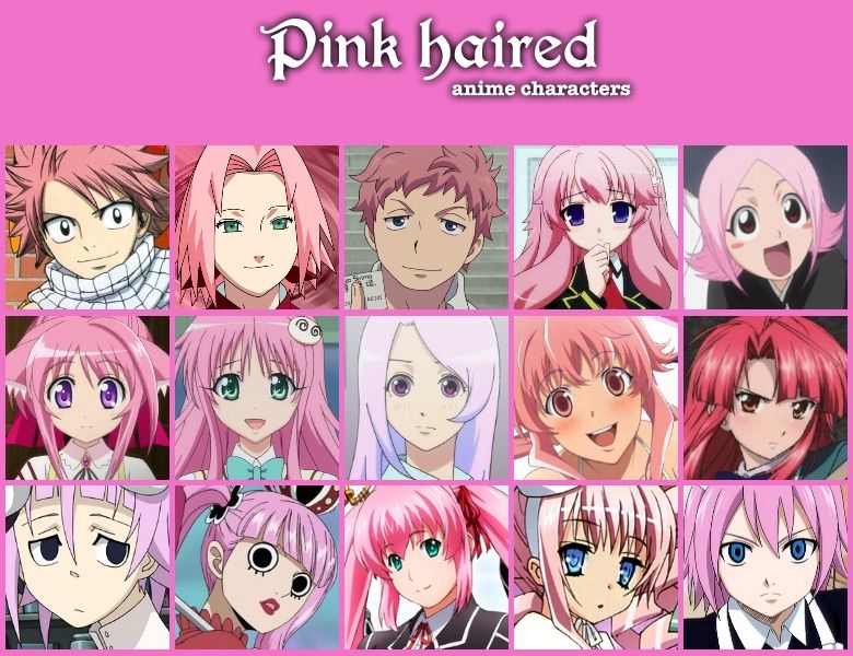 Boy Anime Characters With Pink Hair