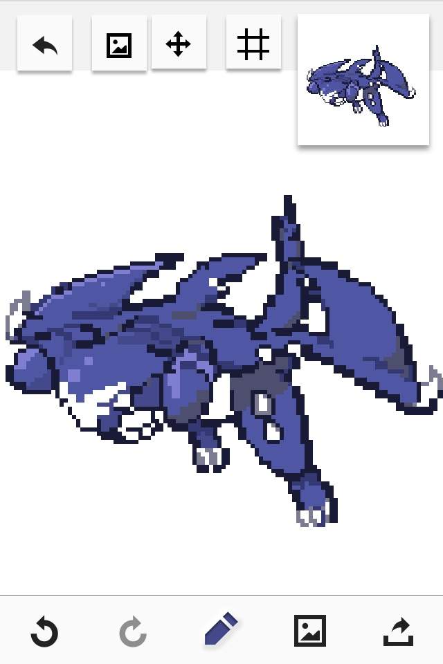 Pixel Art of the Day #11: Garchomp | Pokémon Amino