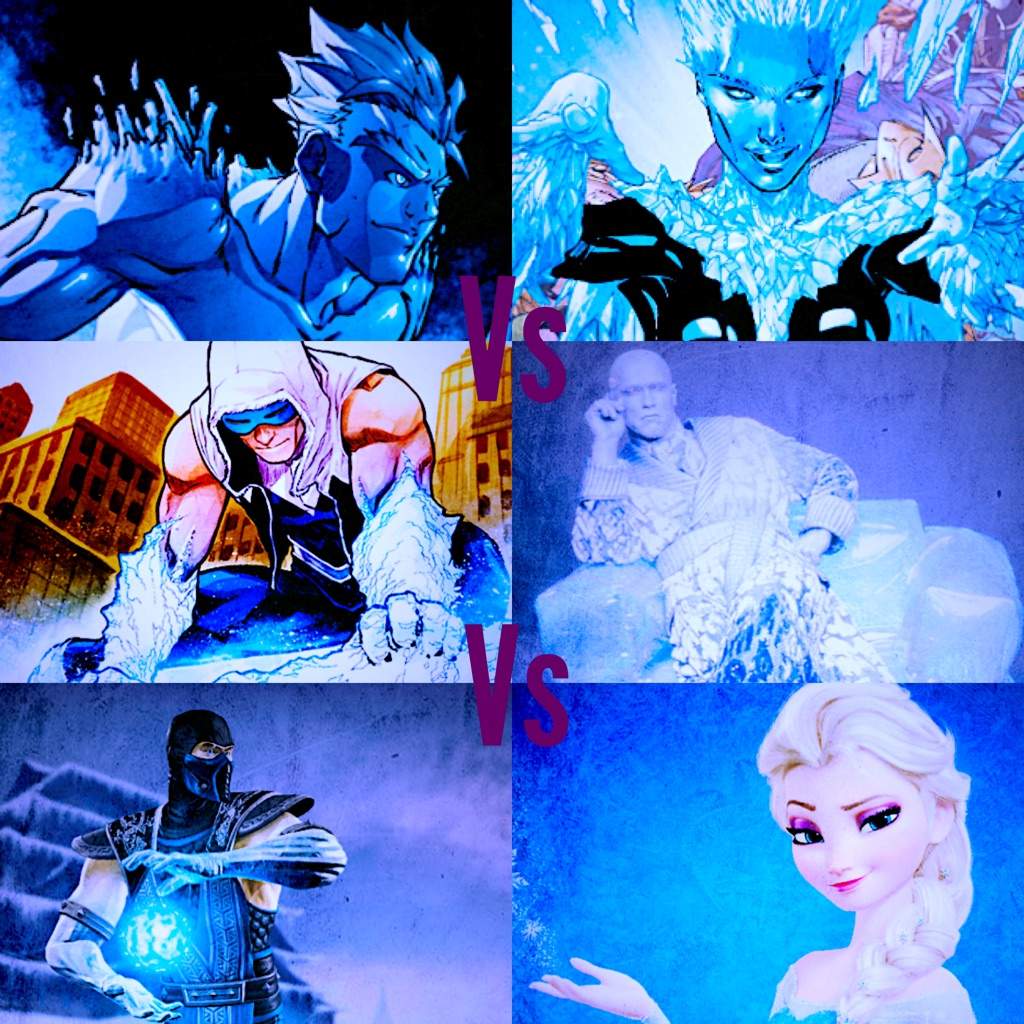 Iceman, Killer Frost, Captain Cold, MrFreeze, Sub-Zero, Elsa.