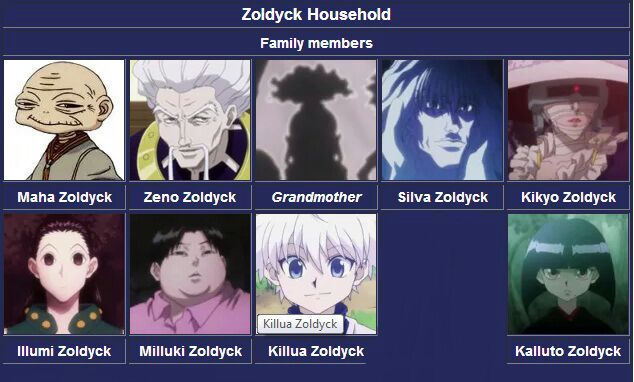 Killua Zoldyck Family