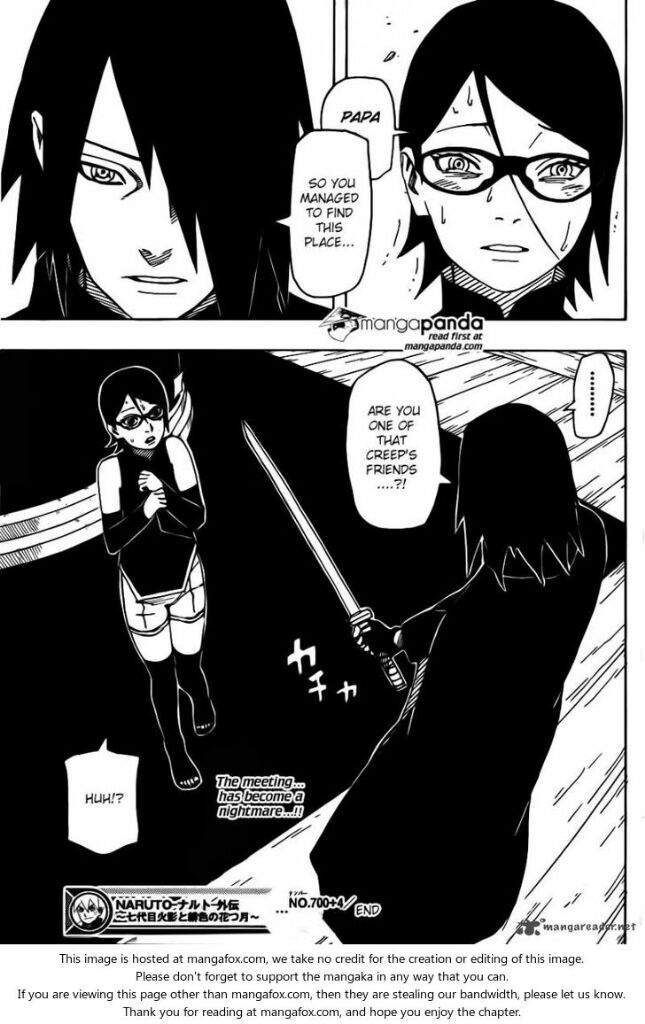 Sarada Awakens The Sharingan Father And Daughter Meets For