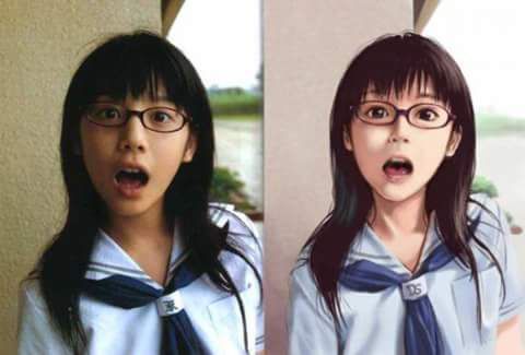 anime characters photoshopped in real life