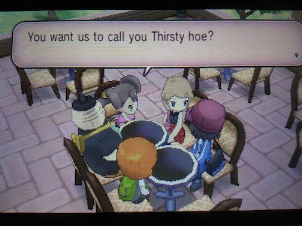 Image result for pokemon x/y character nickname thirsty