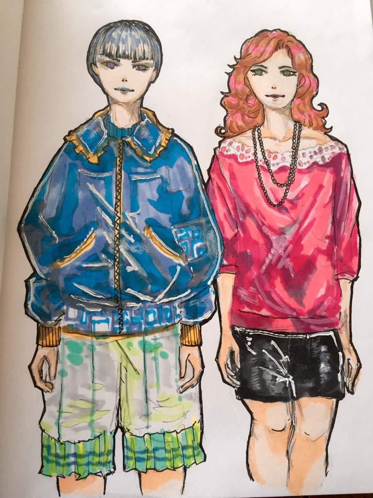 Harajuku fashion sketches | Anime Amino