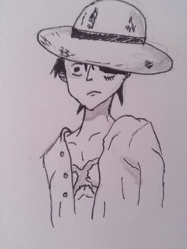 Rough sketch of luffy | Anime Amino