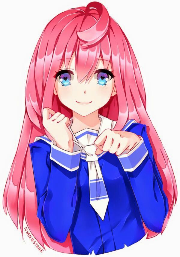 Cute Anime Girl Pink Hair Hairstyle Girls - pink haired cute anime girl roblox