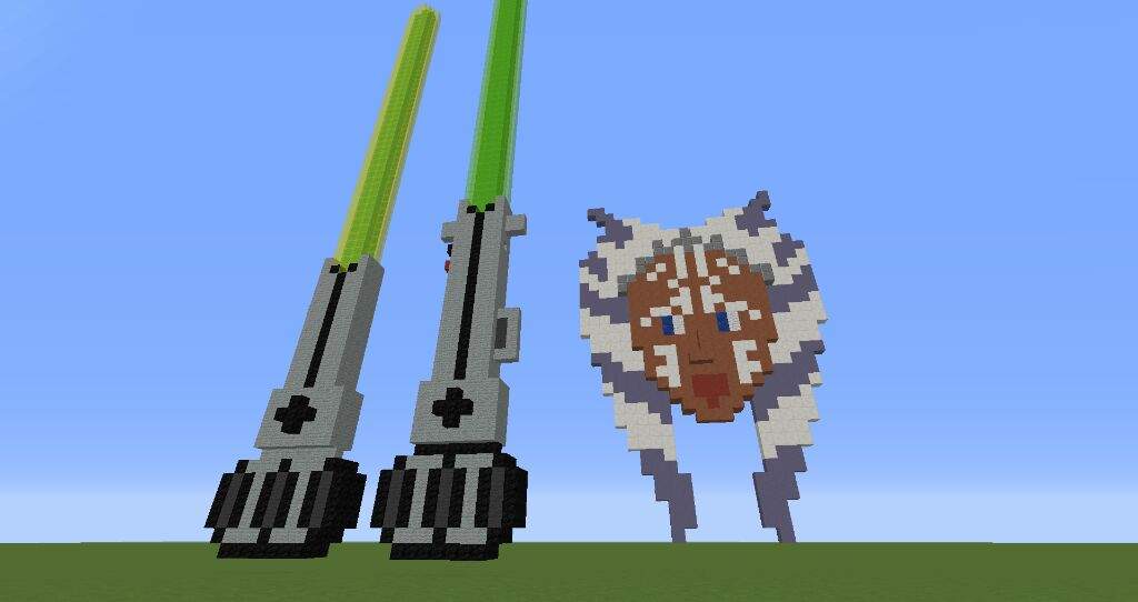 pixel art of ahsoka tano minecraft amino