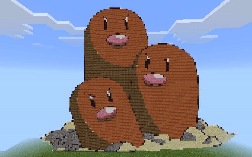 Diglett Pixel Art | Minecraft Amino