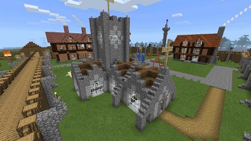 Gothic Church in my medieval Village MCPE | Wiki | Minecraft Amino