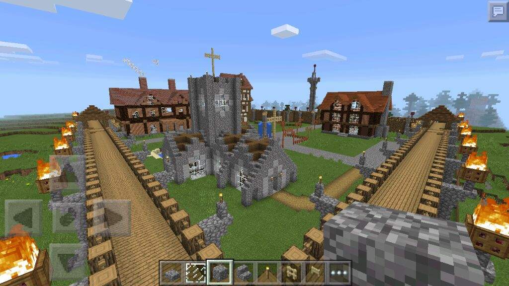 Gothic Church in my medieval Village MCPE | Minecraft Amino