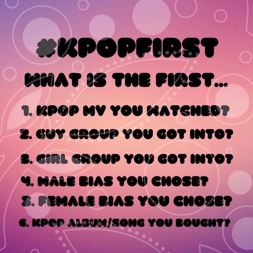 My Kpop First's | K-Pop Amino