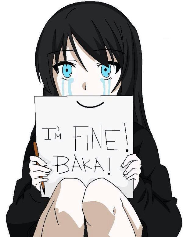 Happy But Sad Inside Anime Girl