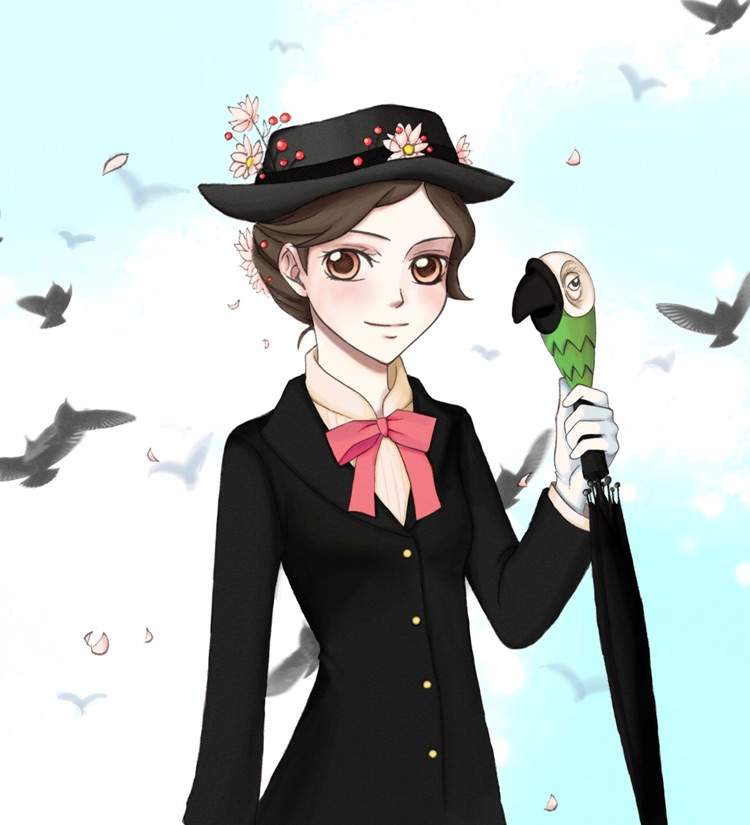 Image result for anime mary poppins