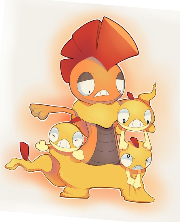 Scrafty lives in groups with other members of its species. 