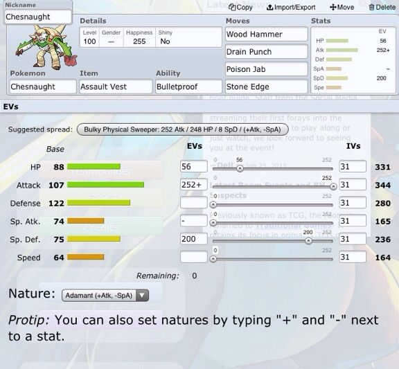 Competitive Pokemon Guide 2 Chesnaught Pokemon Amino