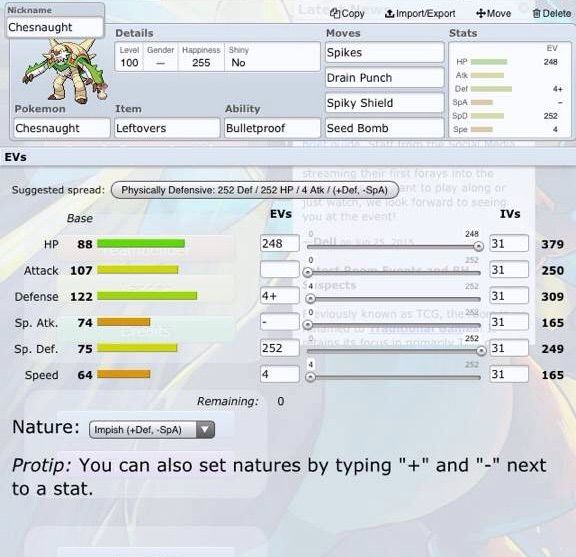 Competitive Pokemon Guide 2 Chesnaught Pokemon Amino