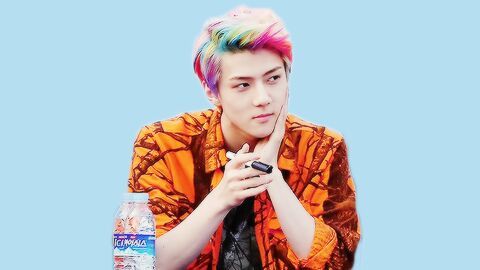 Oh Sehun Rainbow Hair Appreciation Post K Pop Amino