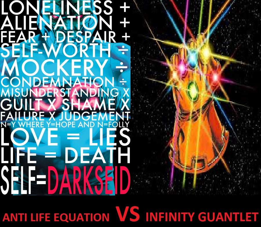 Marvel vs DC #2: Anti Life Equation vs Infinity Guantlet.