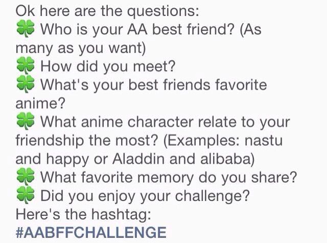 Best Friend Challenge Anime Amino